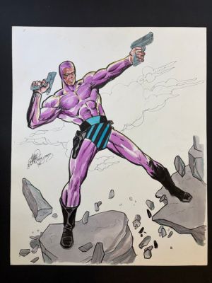 Angel Gabriel - 1 Original colour drawing - The Phantom - Commission - 2007 | Catawiki