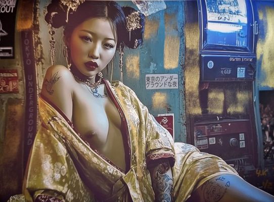 Yorokobi (XX-XXI) - Tokyo Underground B / hand gold embellished | Catawiki