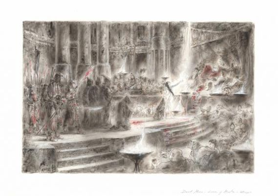 Luis Royo - Illustration originale - Luna y Marte - 2008