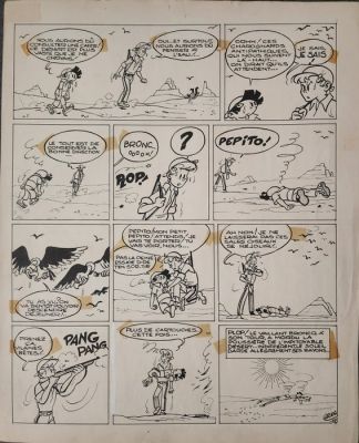 Greg (Regnier, Michel) - 1 Original page - Bronco et Pepito - 1950 | Catawiki