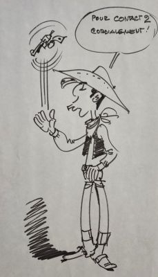 Morris (De Bevere, Maurice) - 1 Original drawing - Lucky Luke - Lucky Luke | Catawiki
