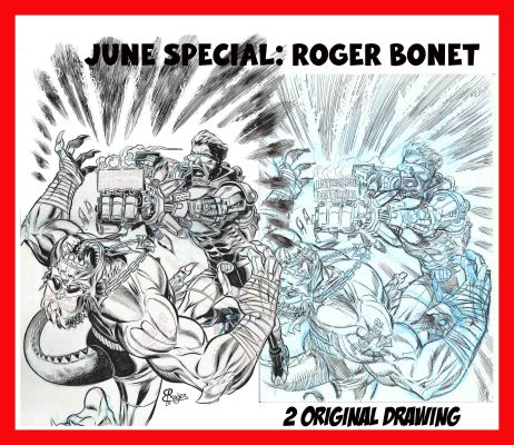 Roger Bonet | June special: 2 original drawings: special sciencie fiction – Roger | Origin Of Comics