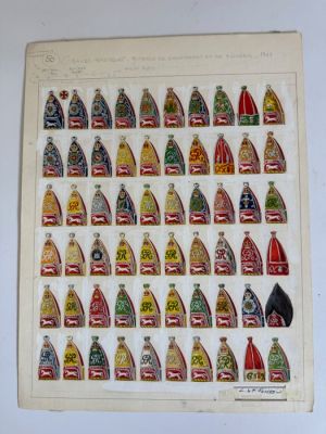 Funcken, Fred & Liliane - 1 Original drawing - L’uniforme et les Armes - Grande Bretagne - Mitres de grenadiers et fusiliers - 1969 | Catawiki
