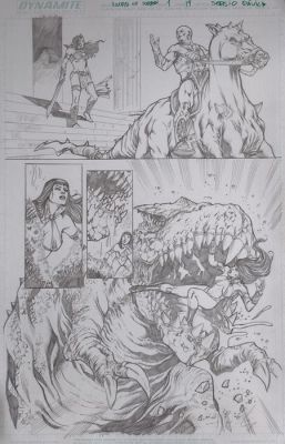 Sergio Dávila (Pencil) Original page - Swords of Sorrow - #1, Page 19 | Catawiki