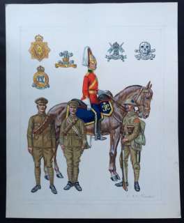 Funcken | original gouache illustration (p.41) for "Les Uniformes & Armes vol. 2  - Guerre 1914-18"  - (1971) | Catawiki