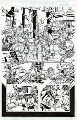 Perez, George - AVENGERS (1998) #32 Half Splash | ComicConnect