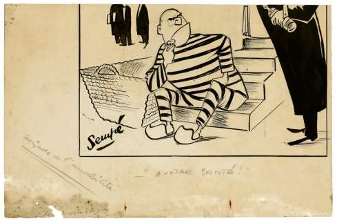 Sempé | A votre santé, illustration à l’encre de Chine… | Millon