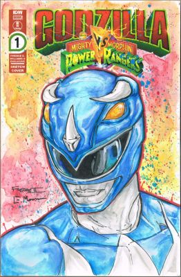 Freddie E. Williams II | Blue RangerWatercolor SketchLimited Ed. Godzilla vs Power RangersBlank | Freddie E. Williams II