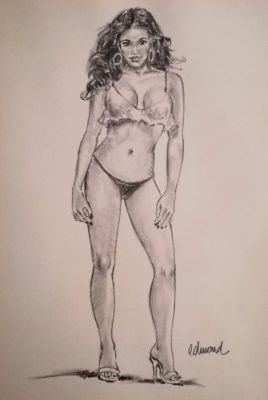 Edmond Fernández | Original drawing- girl – Edmond | Origin Of Comics