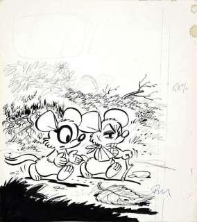 Macherot, Raymond (1924-2008) | Chlorophylle Encre de chine pour un projet très abouti de la couverture du journal... | Coutau Bégarie