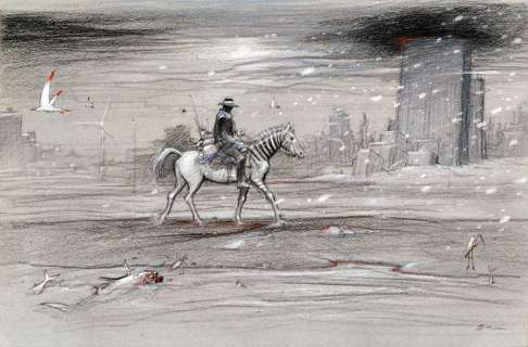 Bilal, Enki (1951) | Animal’z Panneau en sérigraphie et rehaussé aux pastels par l’artiste. Cette réinterprétation... | Coutau Bégarie