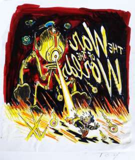 Fernandez, Tony | Original Inked Drawing  - Donald Duck inspired by "The War of the Worlds" | Catawiki