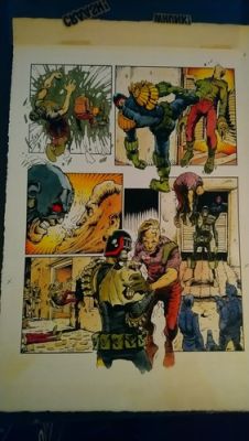 JUDGE DREDD THE THREE AMIGOS ORIGINAL ARTWORK FROM JUDGE DREDD MEGAZINE