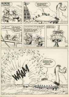 Lot 563 - Vieux Nick et Barbe-Noire - Dans la gueule du dragon Encre de Chine pour la planche...