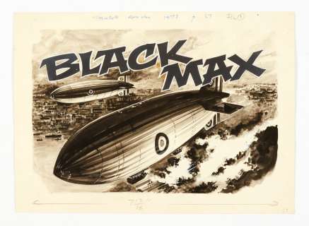 Black Max original half-page title artwork (1973) by Eric Bradbury… | Comic Book Auctions ltd