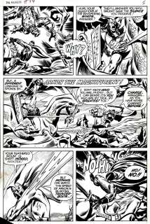 John Buscema, Tom Palmer - Avengers #84 P 4 (The Black Knight Battles Arkon the Magnificent in Every Panel!) 1970 Page C