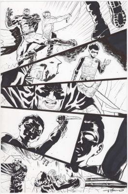 Giovanni Timpano | Tavola originale per The Shadow Batman  #6 p.11. Cm.26,5 x 40. DC COMICS USA. Year 2018. | Art e Fumetto