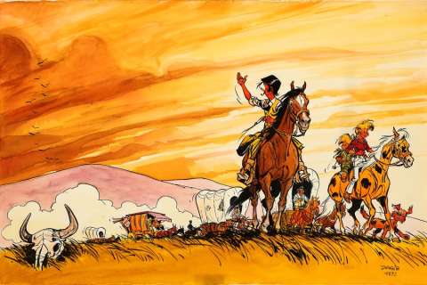 Derib | Go West, illustration à l’encre de Chine et à… | AZ auction