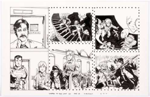 Andy MacDonald Superman 80-Page Giant 2011 #1 Original Art (DC, 2011). Here is a horizontal story page from -