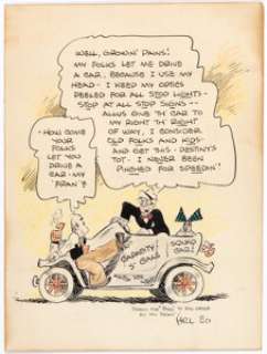 Carl Ed Harold Teen Hand-Colored Specialty Drawing Original Art (c. 1930s). A unique drawing for a friend of -