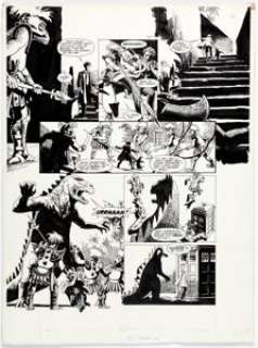 John Ridgway Doctor Who #115 Page Original Art (Marvel UK, 1986). Featuring the Sixth Doctor and shape-shifting -