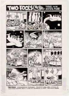 Ted Richards and Willy Murphy Two Fools (nn) Inside Front Cover Original Art (Saving Grace, 1976). Richards and - | Heritage