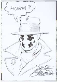 Dave Gibbons - Rorschach Sketch in Watchmen: Artifact Edition Hardcover Original Art (IDW, 2014). An - | Heritage