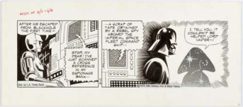 Russ Manning Star Wars Daily Comic Strip Original Art dated 6-11-79 (L.A. Times Syndicate, 1979).... | Heritage