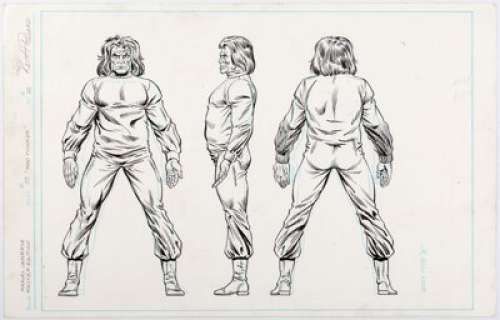 Keith Pollard Official Handbook of the Marvel Universe Master Edition #10 "The Mad Thinker" Illustration Original ...