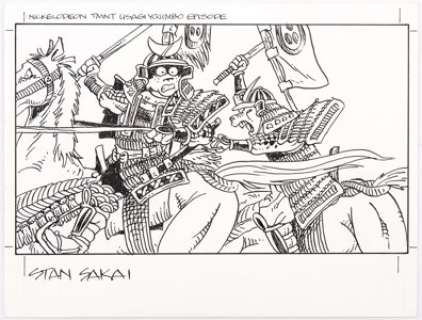 Stan Sakai Teenage Mutant Ninja Turtles "Yojimbo" Animation Illustration Usagi Yojimbo Original Art Group of 3 (Ni... (Total: 3 Original Art) | Heritage