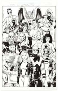 George Pérez Avengers / JLA Illustration Original Art (c. 2002).... | Heritage