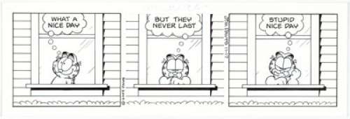 Jim Davis Garfield Daily Comic Strip Original Art dated 11-17-2005 (Paws/United Feature Syndicate, 2005).... | Heritage