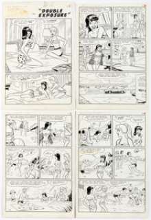 Dan DeCarlo and Rudy Lapick Archie Giant Series Magazine #34 Complete 6-Page Story "Double Exposure" Original Art ... (Total: 6 Original Art) | Heritage