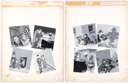  - Cracked Magazine Original Art from "Old-Time Movie Nostalgia" Feature Group of 2 (Major Publ., 1971).... (Total: 2 Original Art)