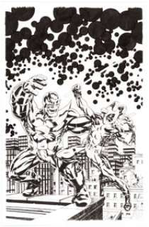  - Mike McKone Deadpool vs. Thanos #1 BAM! Variant Cover Starlin Homage Original Art (Marvel Comics, 2015)....