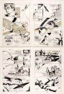  - Mark Badger, Norm Breyfogle, and Others American Flagg! #35 Complete Stories Original Art and Hand-Tinted Color Gu... (Total: 56 Original Art)