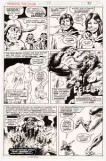Val Mayerik Howard the Duck #23 Story Page 16 Original Art (Marvel, 1978).... | Heritage