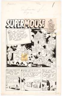 Pines Artist Supermouse #31 "No Place Like Rome" Complete 16-Page Story Original Art (Pines, 1954).... | Heritage