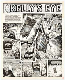 Francisco Solano Lopez Valiant and TV21 dated 12-23-72 Story Page 1 "Kelly‘s Eye" Original Art (IPC, 1972)....