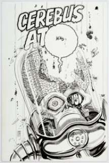Dave Sim Mars Attacks Zombies vs. Robots Variant Cover B Original Art (IDW Publishing, 2013)... | Heritage