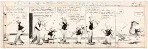 Bud Fisher Mutt and Jeff Daily Comic Strip Original Art dated 9-28-23 (H.C. Fisher, 1923).... | Heritage