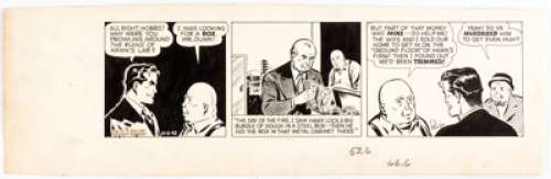Paul Pinson Dan Dunn - Secret Operative 48 Daily Comic Strip Original Art dated 10-6-42 (Publishers Syndicate, 194...