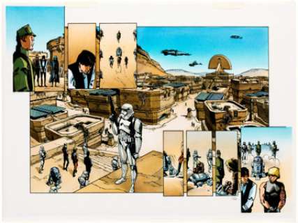 Olivier Vatine, Fred Blanchard, and Isabelle Rabarot Star Wars: Heir to the Empire #6 Double Page Spread 6-7 Luke ... (Total: 2 Original Art) | Heritage