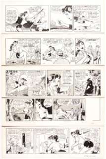Bob Lubbers Long Sam Daily Comic Strip Original Art Group of 10 (United Feature Syndicate, 1958-63).... (Total: 10 Original Art)
