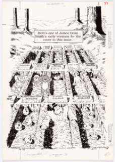 James Dean Smith Boris the Bear #8 Unused Cover Original Art (Dark Horse, 1987)....