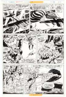 Frank Robbins and Frank Springer The Invaders #18 Story Page 22 Original Art (Marvel Comics, 1977) High-flying - | Heritage