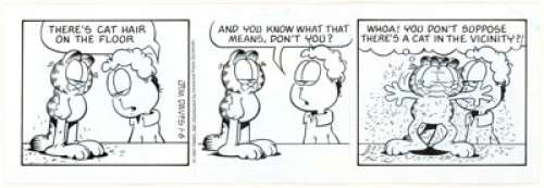 Jim Davis Garfield Daily Comic Strip Original Art dated 1-6-97 (PAWS/Universal Press Syndicate, 1997). Jon finds a - | Heritage