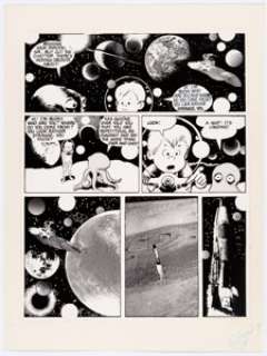 Wally Wood Lunar Tunes (nn) Story Page 26 Original Art and Production Photostat (1981). A late-in-life composition - | Heritage
