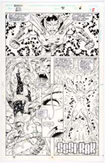Kevin West and Steve Montano Guardians of the Galaxy #41 Story Page 6 Original Art (Marvel, 1993). Starhawk -