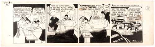 Chester Gould Dick Tracy Daily Comic Strip Original Art dated 12-11-45 (Chicago Tribune Syndicate, 1945). Career - | Heritage
